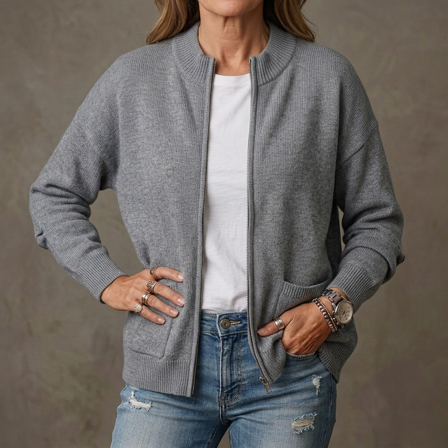 Sien | Cardigan in maglia leggero con cerniera