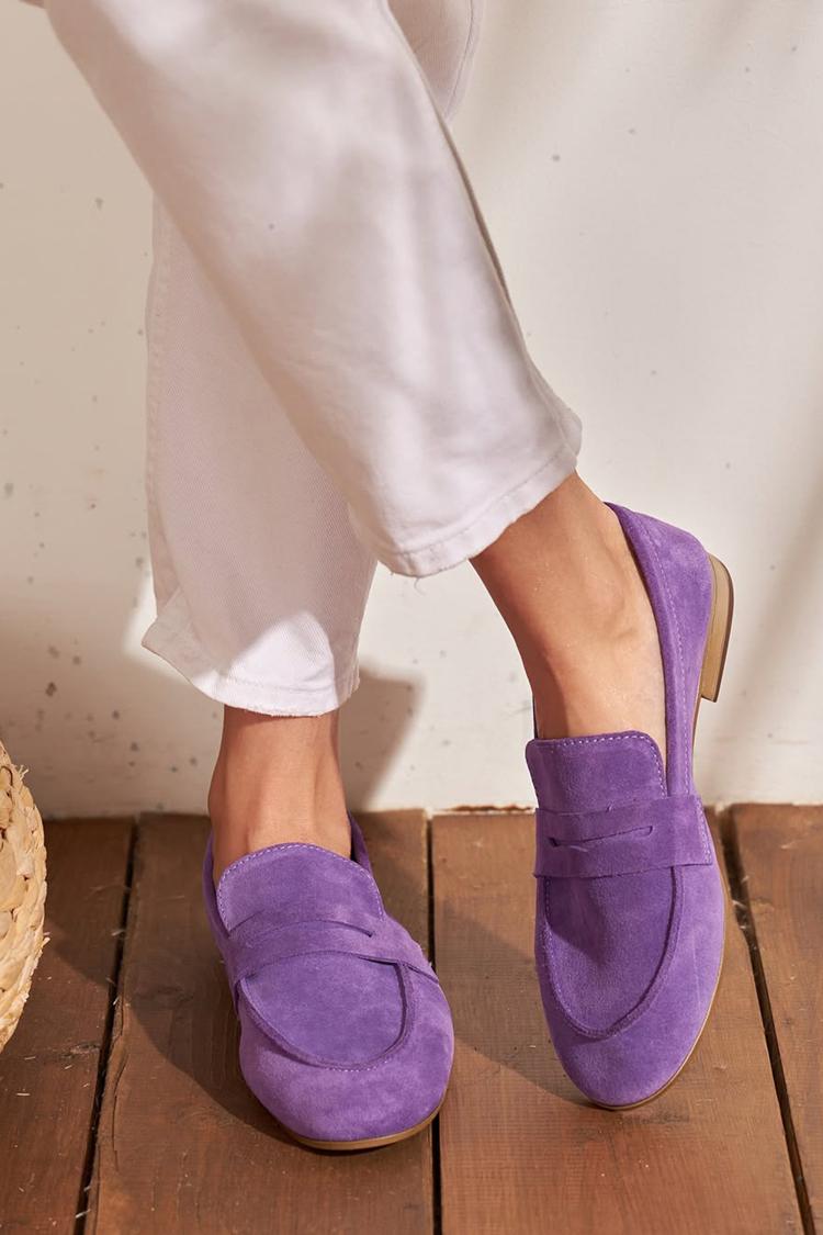 June | Violet Patchwork Moccasins