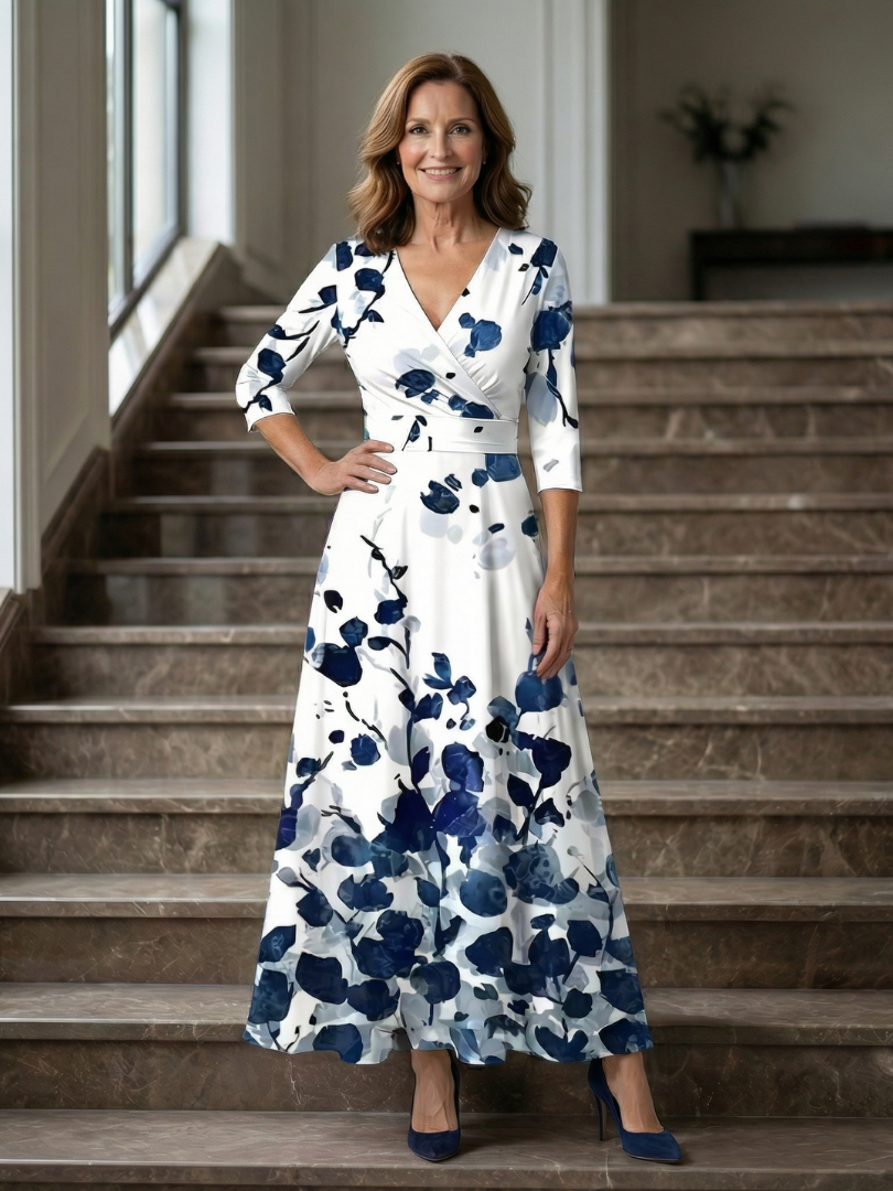 Celine | Wrap Floral Midi Dress