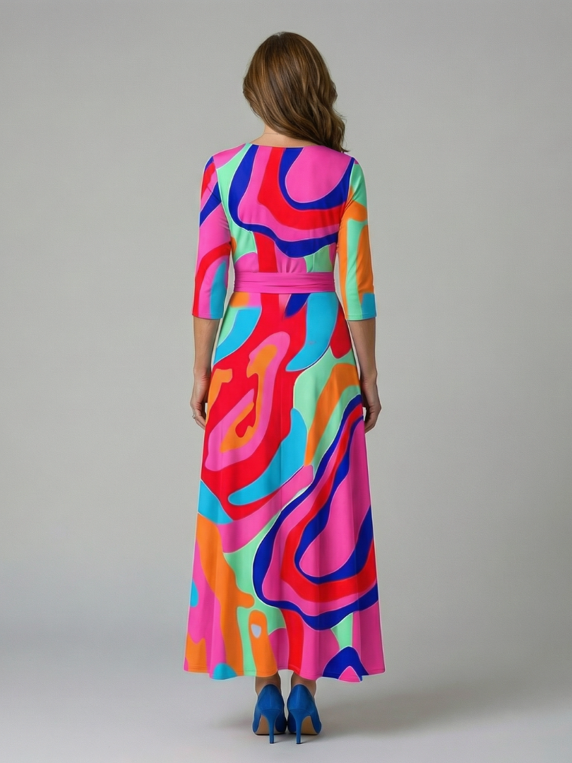 Celine | Wrap Floral Midi Dress