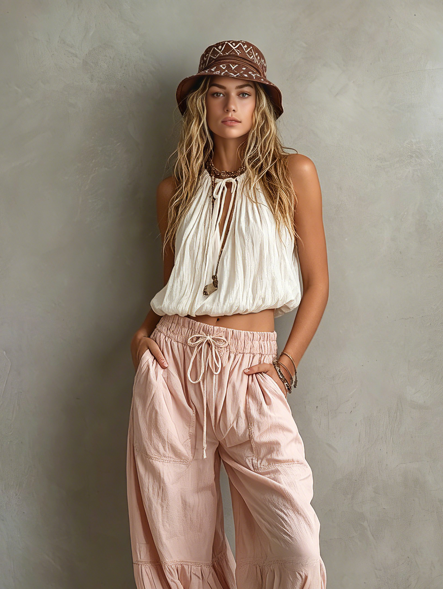 Noor | Completo con pantalone in tessuto morbido