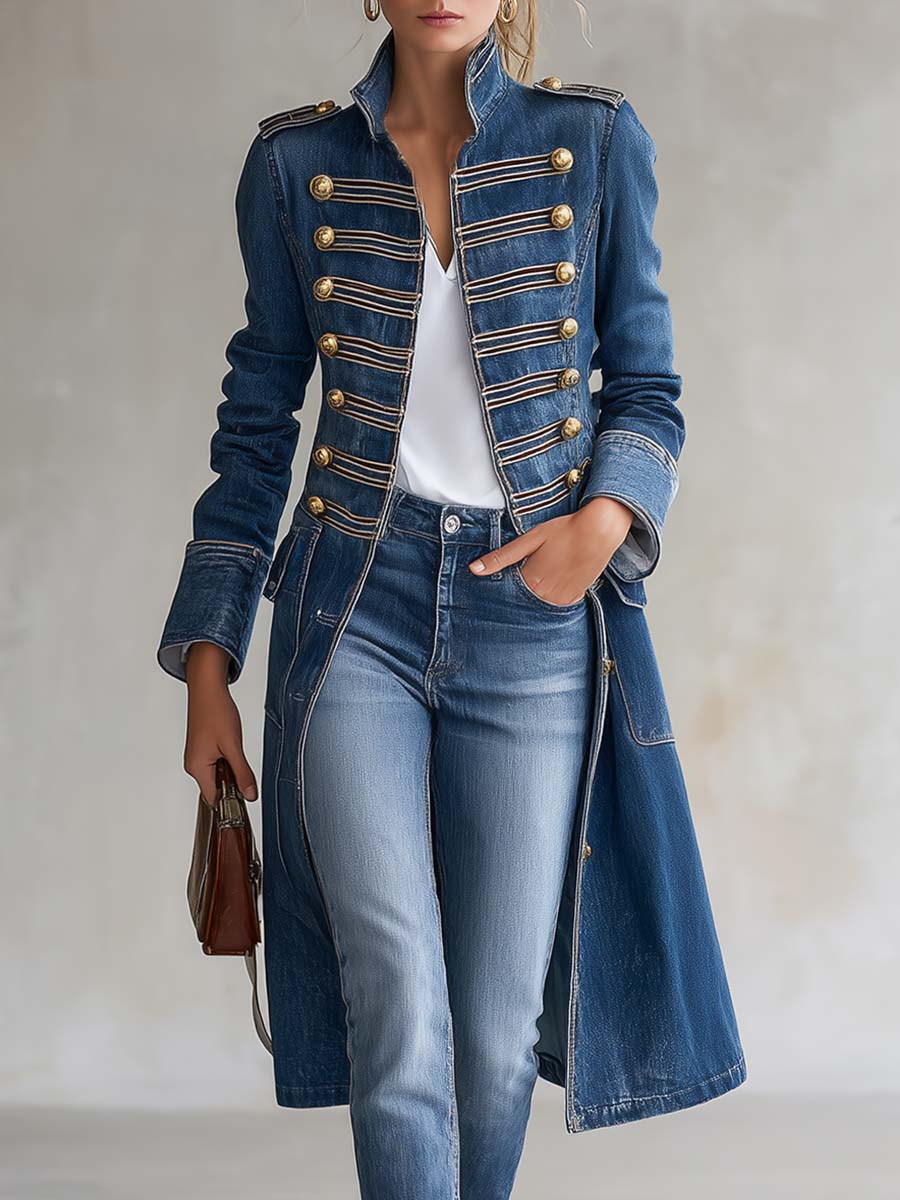 Latia | Cappotto a Maniche Lunghe con Collo Alto