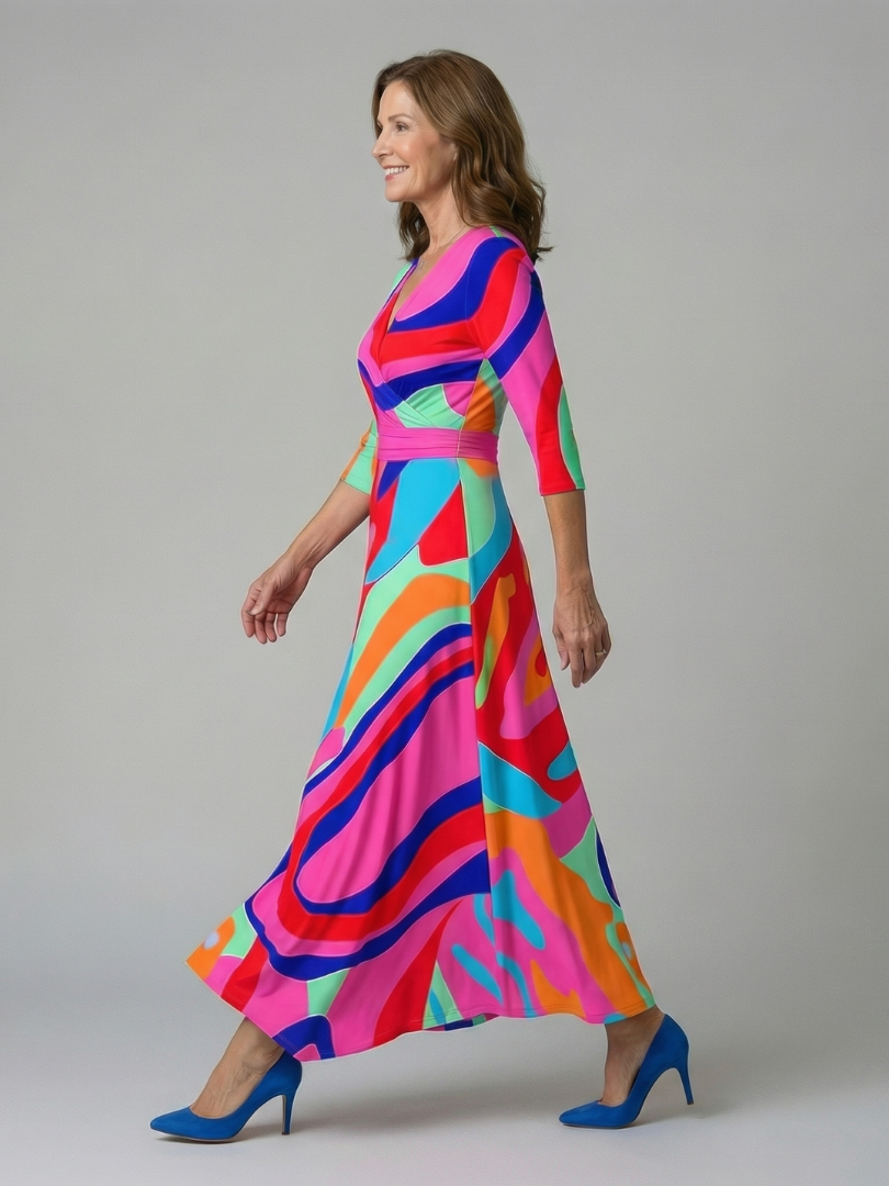 Celine | Wrap Floral Midi Dress