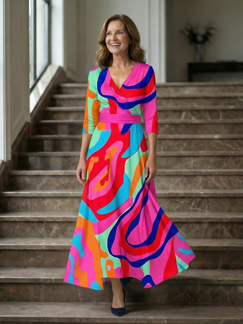 Celine | Wrap Floral Midi Dress
