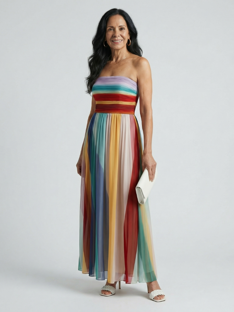 Sereine | Lightweight Striped Maxi Dress