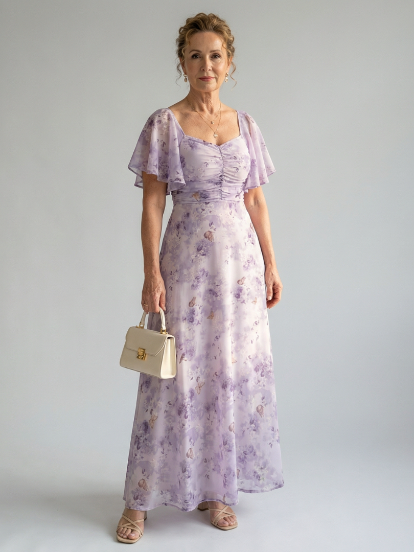 Vaelis | Ruffle Sleeve Midi Dress