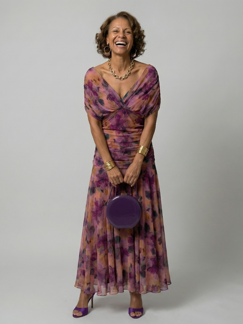 Calen | Relaxed Off-Shoulder Midi Dress