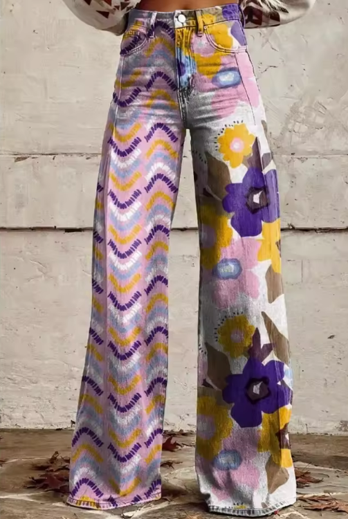 Astrid | Pantaloni a fiori bohémien