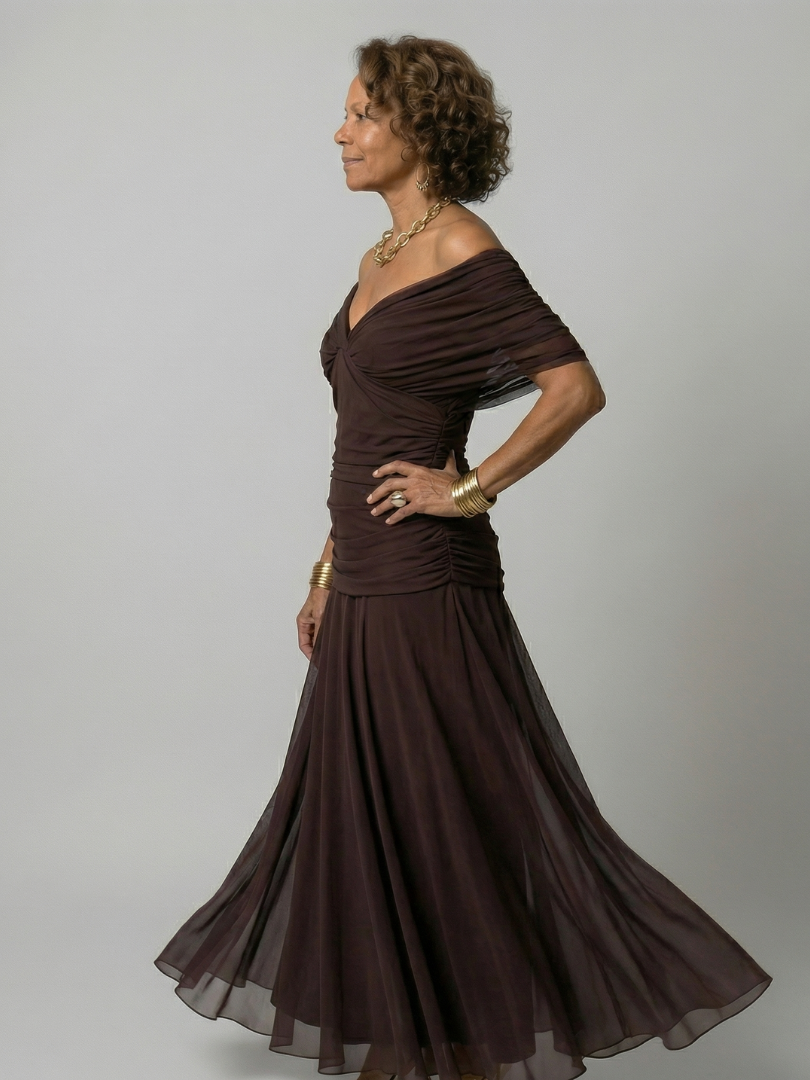 Calen | Relaxed Off-Shoulder Midi Dress
