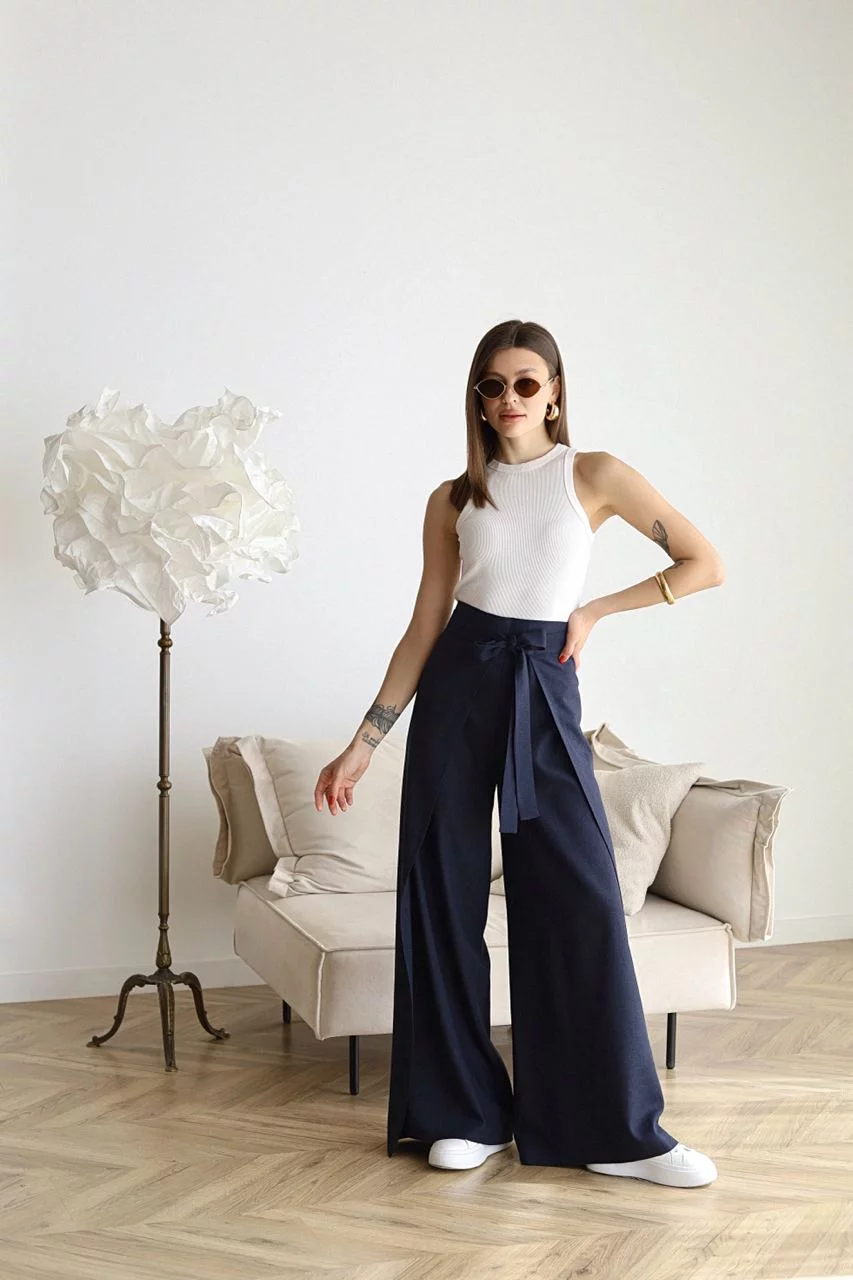 Maelis - Pantaloni ampi in lino