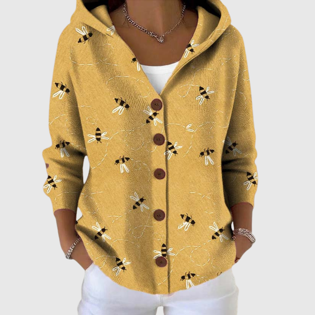 Isabella | Buttoned Hooded Knit Cardigan