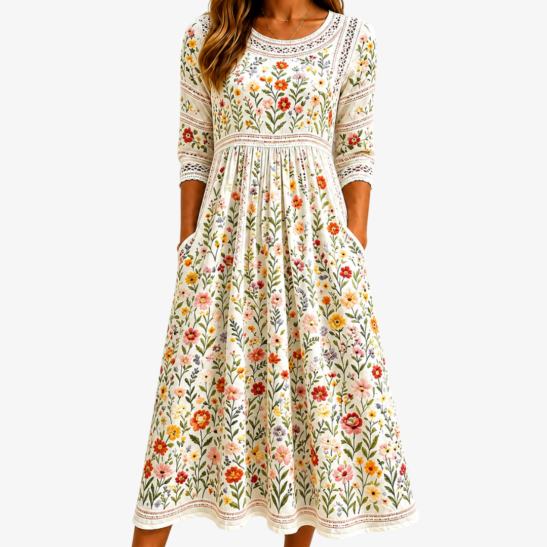 Vestito midi Wildflower Meadow Charm