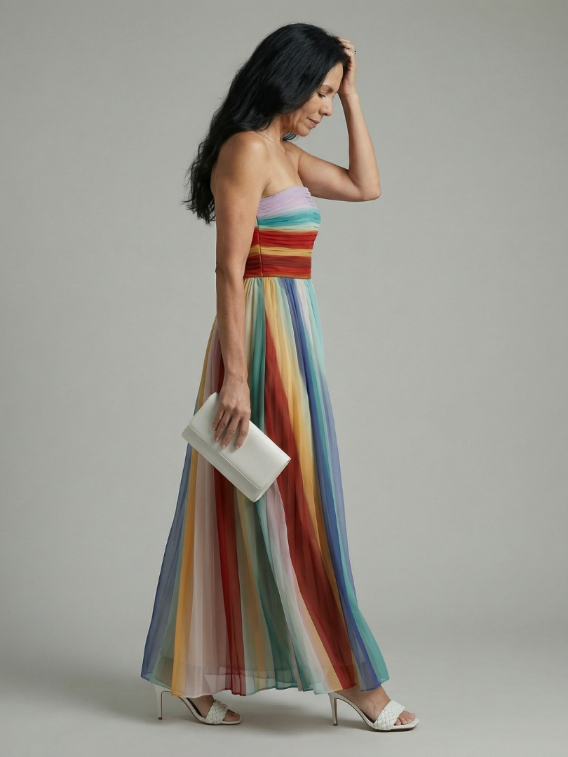 Sereine | Lightweight Striped Maxi Dress