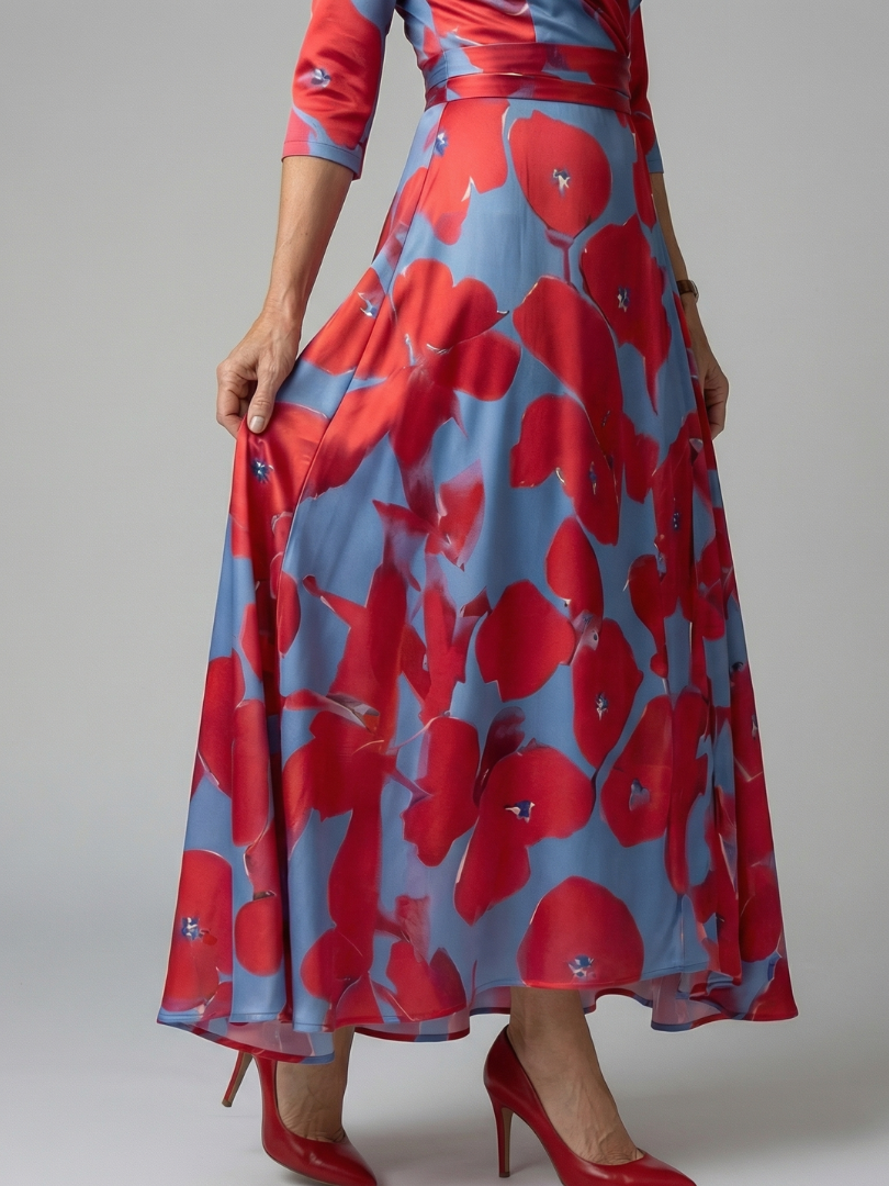 Celine | Wrap Floral Midi Dress