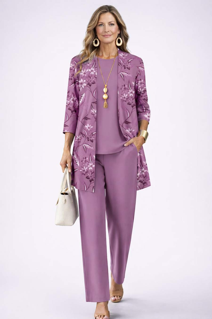 Pauline | Earth-Tone Layered 3-Piece Set