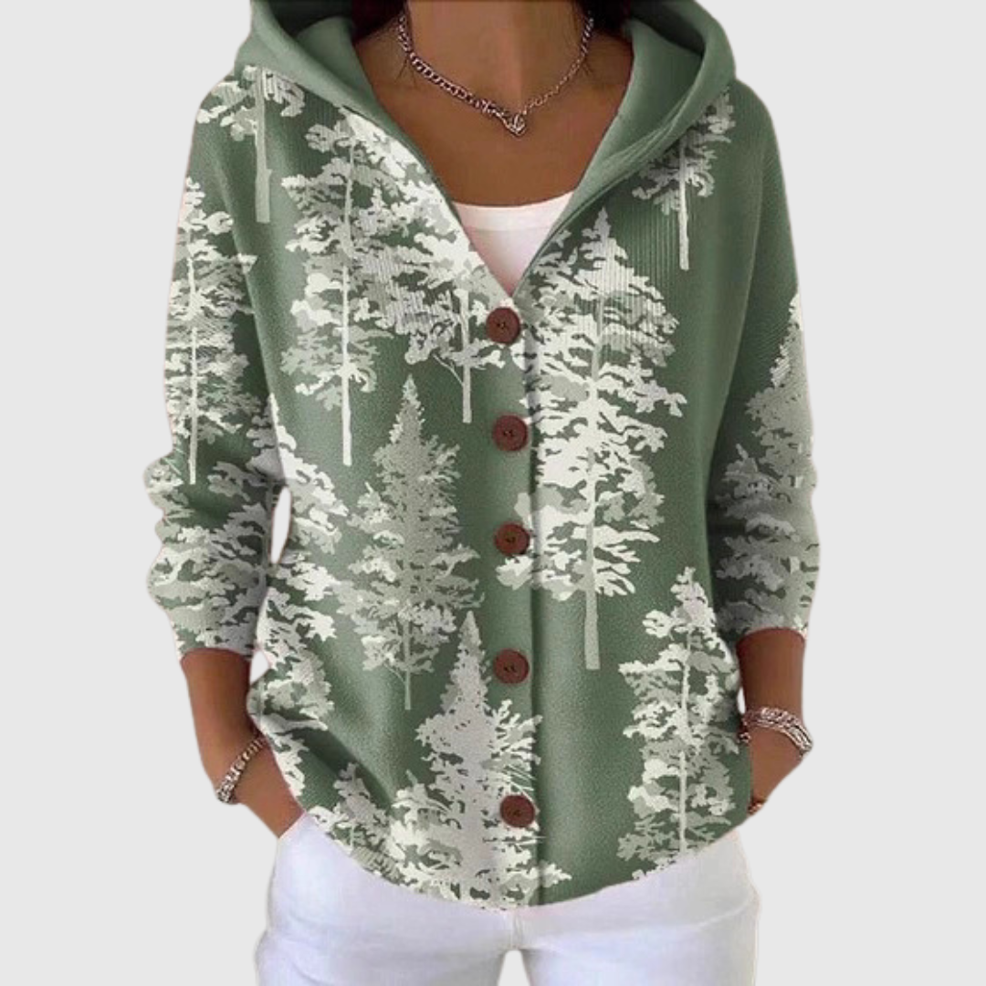 Bianca | Buttoned Hooded Knit Cardigan