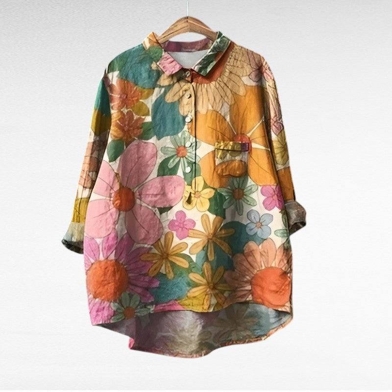 Elsa | Blusa elegante in lino e cotone