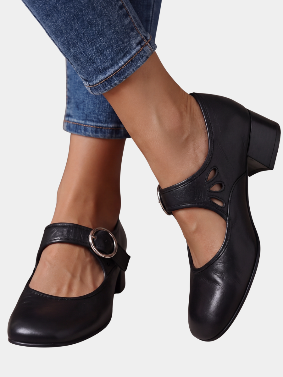 Josephine | Mary Jane in Pelle con Tacco Largo