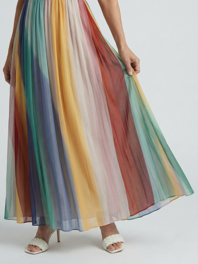 Sereine | Lightweight Striped Maxi Dress