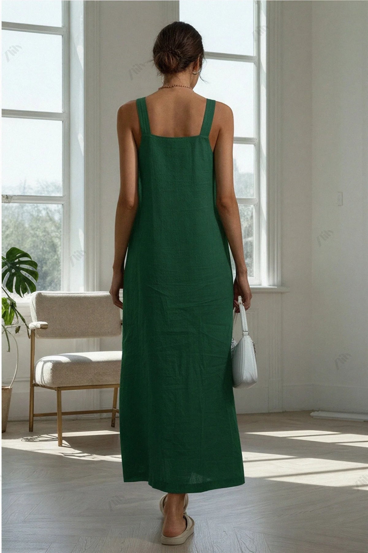 Francette | Abito midi in cotone e lino
