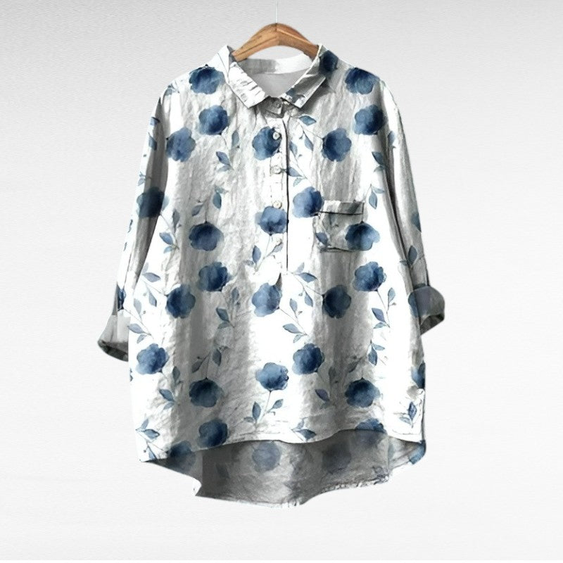 Elsa | Blusa elegante in lino e cotone