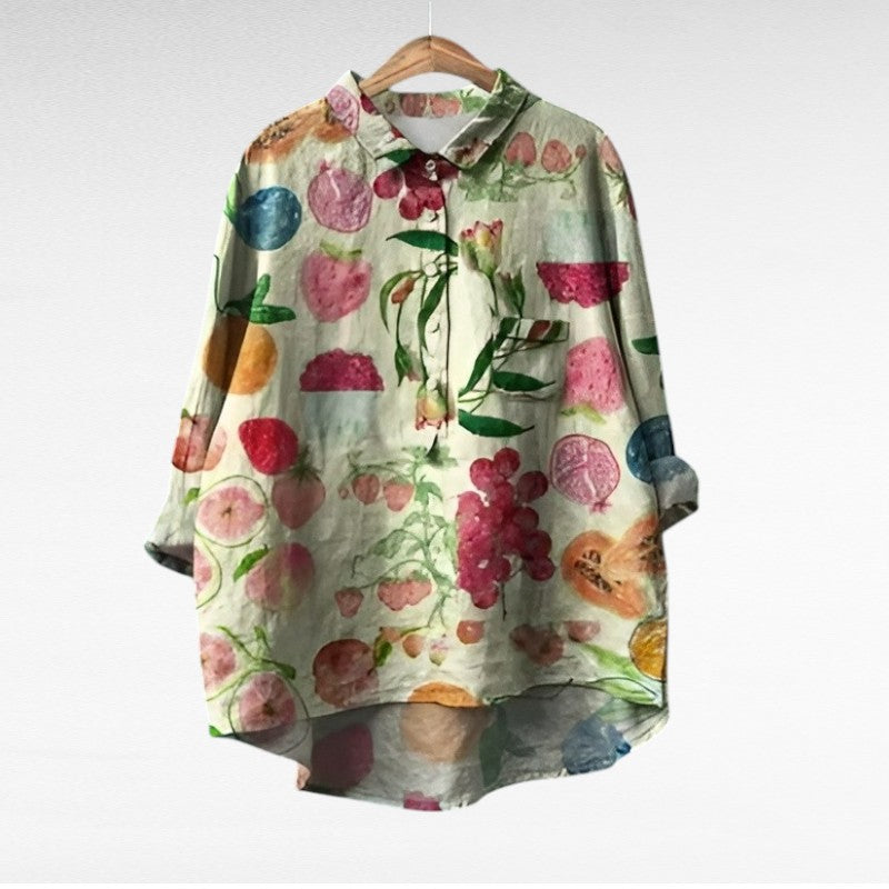 Elsa | Blusa elegante in lino e cotone