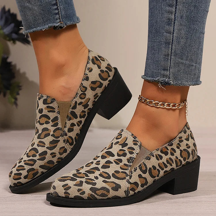 Angélique | Leopard Print Loafers