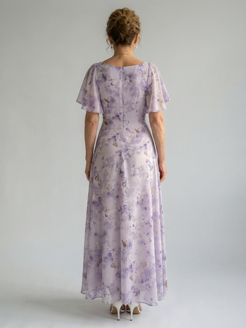 Vaelis | Ruffle Sleeve Midi Dress