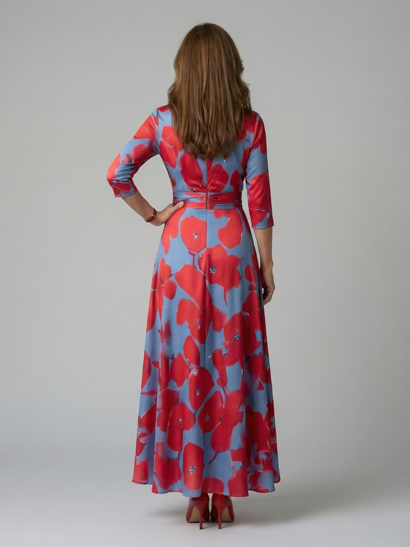 Celine | Wrap Floral Midi Dress