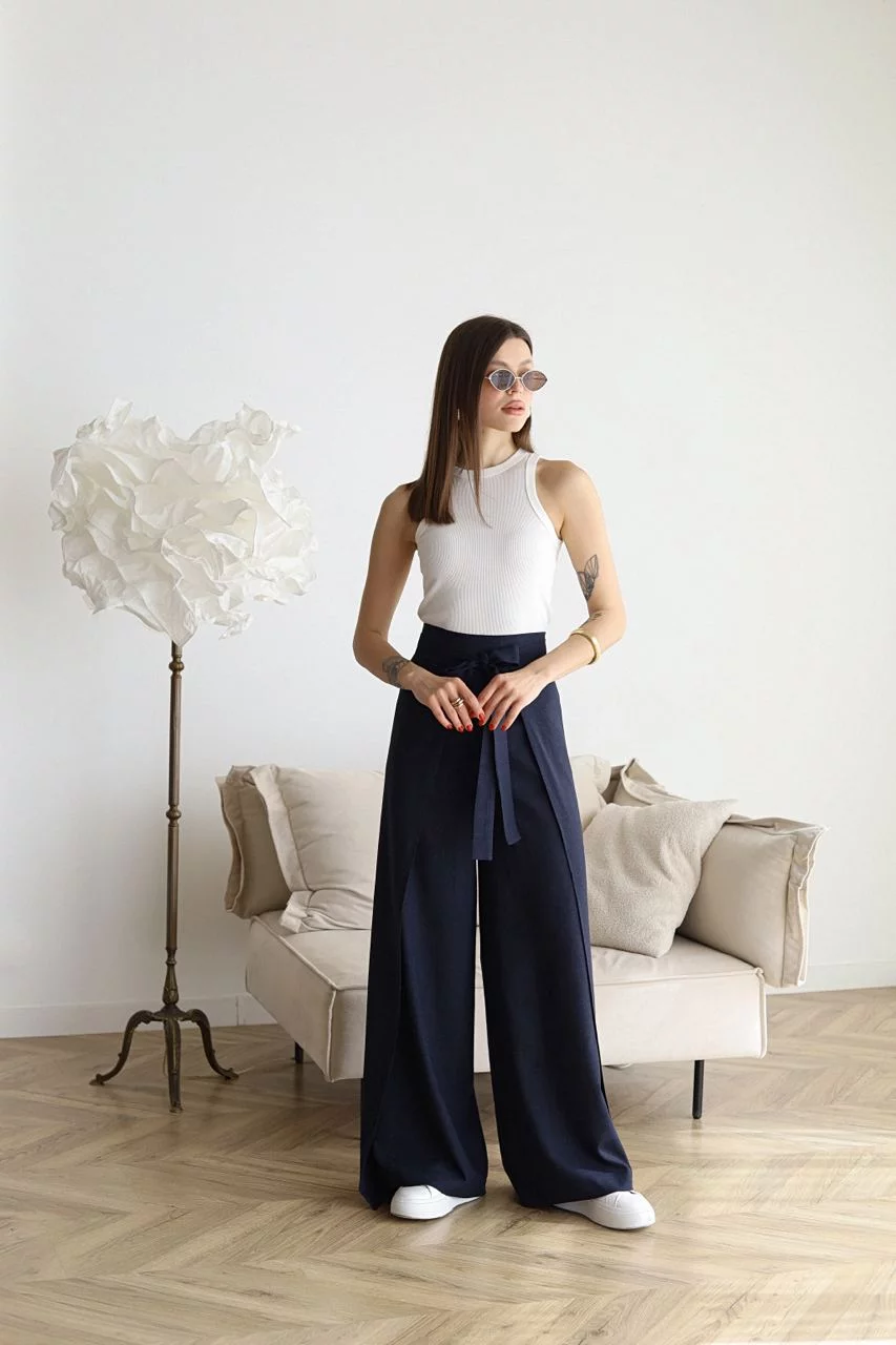 Maelis - Pantaloni ampi in lino
