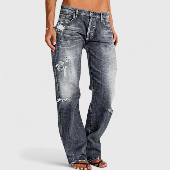Dakota | Vintage Vibe Distressed Bootcut Jeans