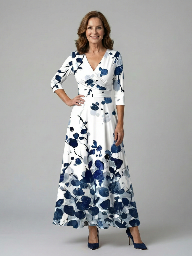 Celine | Wrap Floral Midi Dress