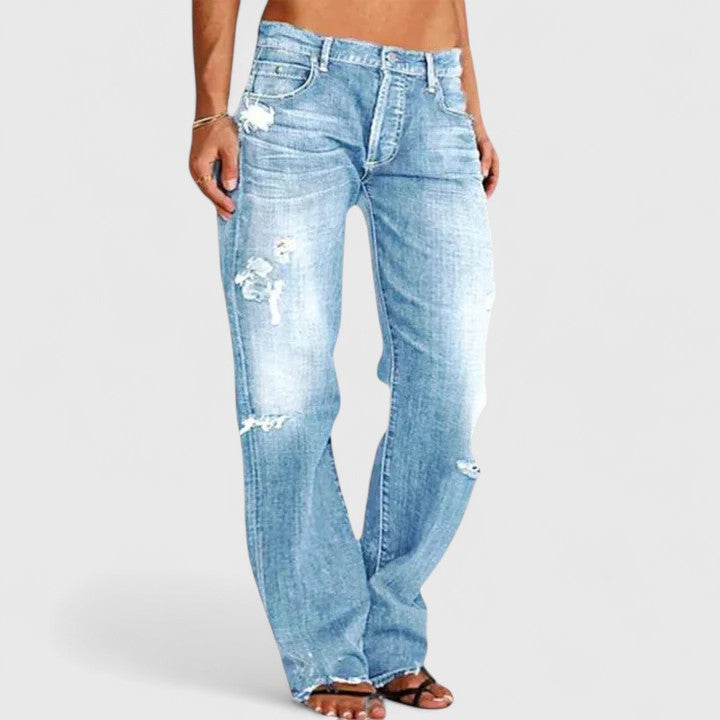 Dakota | Vintage Vibe Distressed Bootcut Jeans