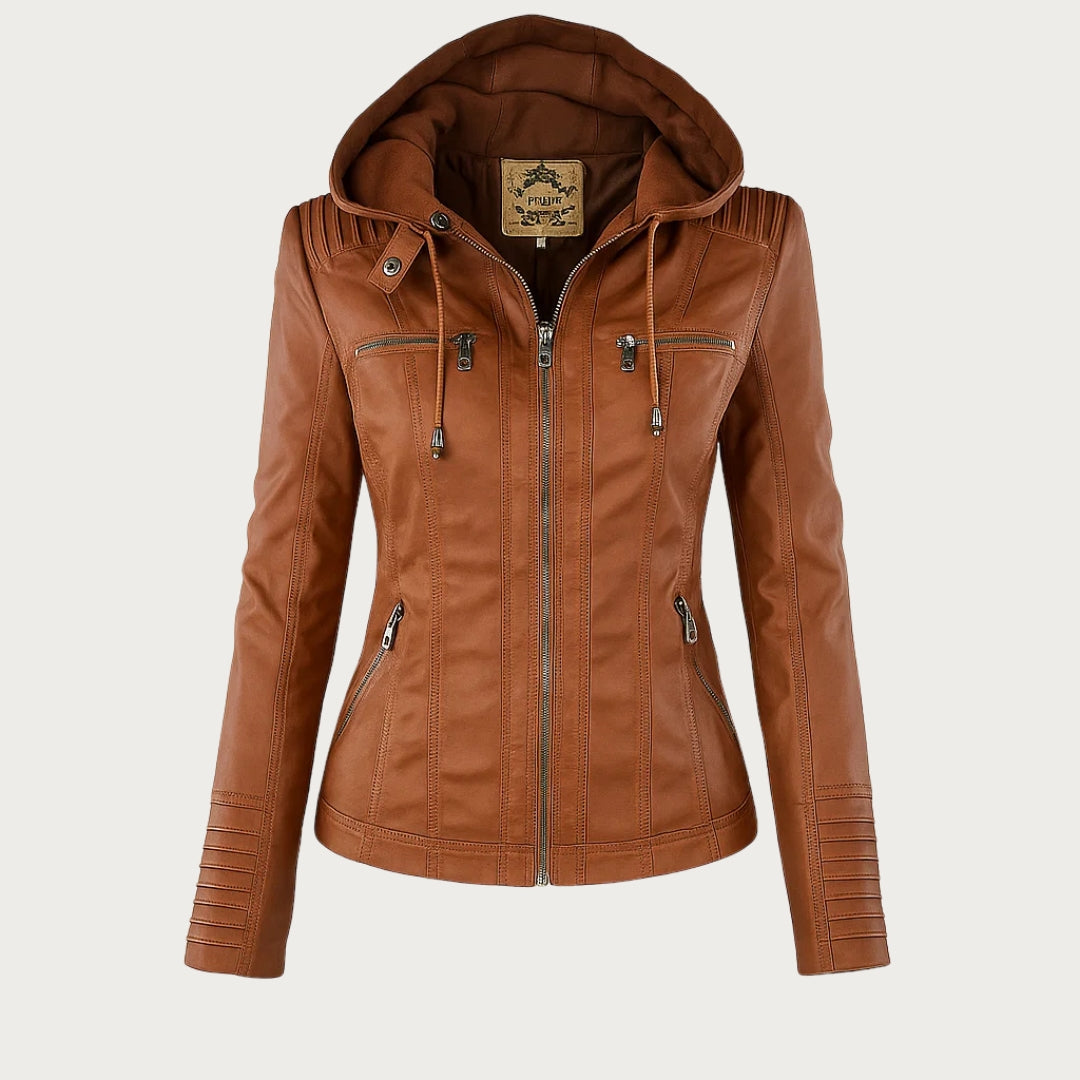Flavia | Chaqueta de Cuero Robusta y Elegante