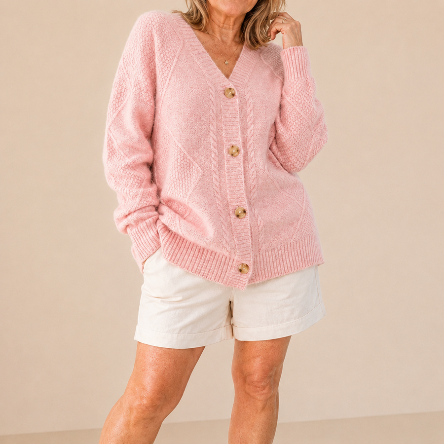 Karin | Cardigan in maglia morbida con bottoni