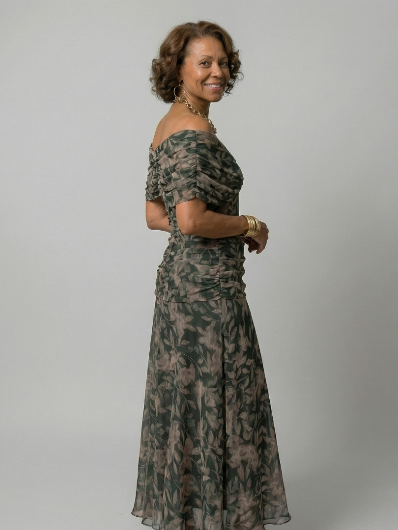 Calen | Relaxed Off-Shoulder Midi Dress