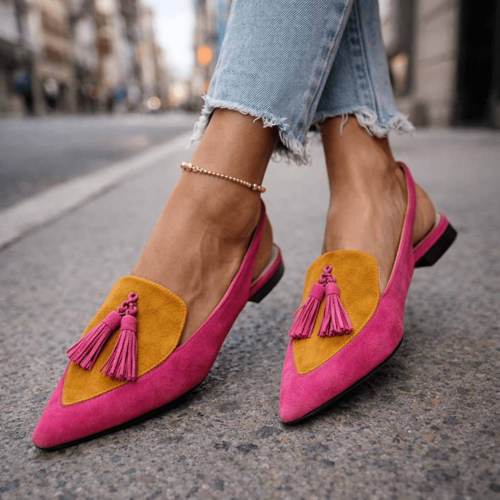 Eliza | Sandali con Fascette e Pon-pon