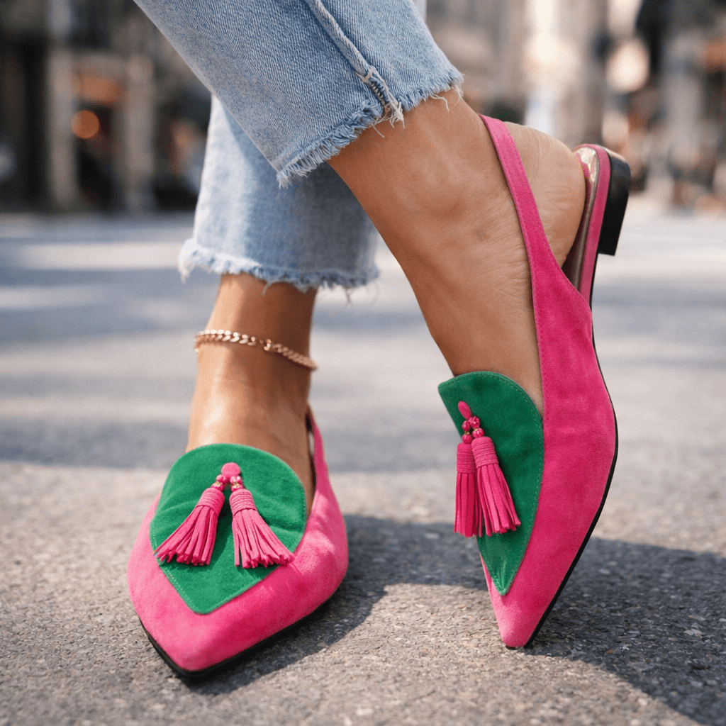 Eliza | Sandali con Fascette e Pon-pon