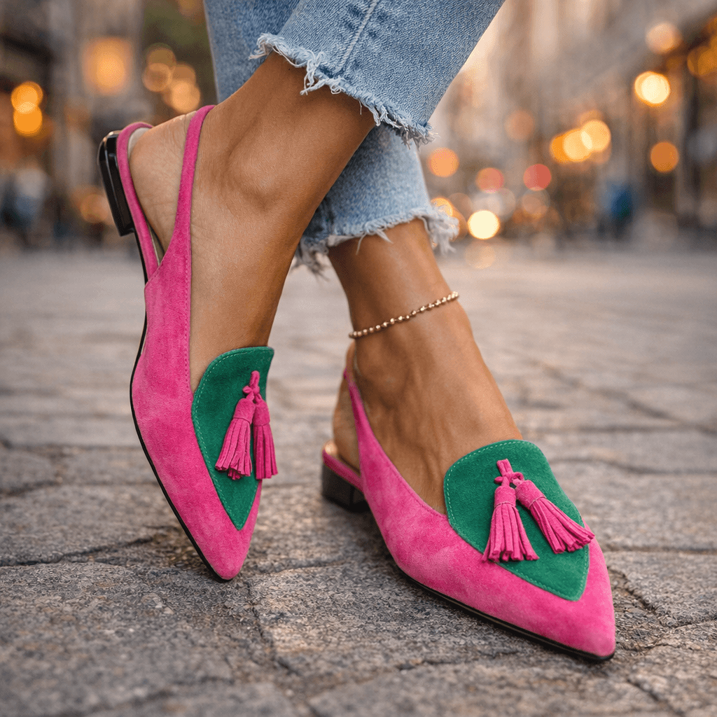 Eliza | Sandali con Fascette e Pon-pon