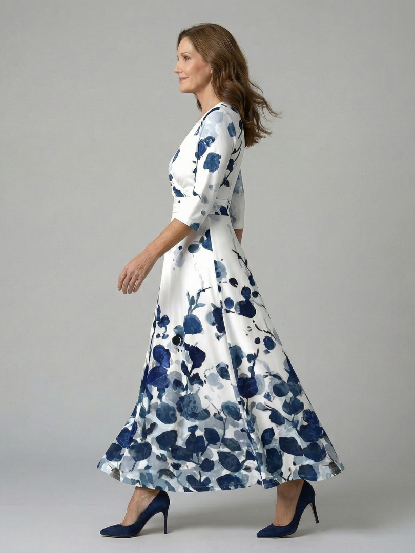 Celine | Wrap Floral Midi Dress
