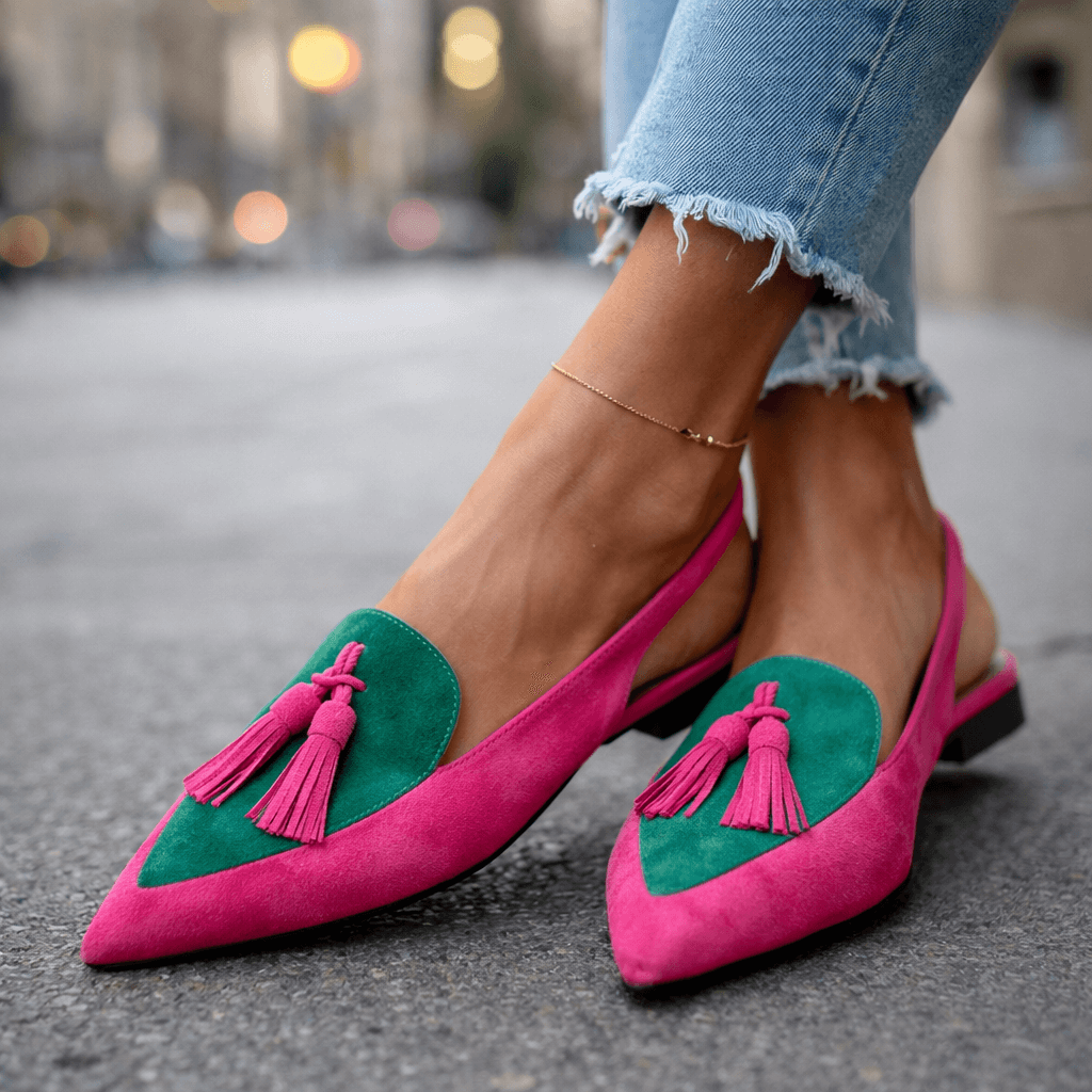 Eliza | Sandali con Fascette e Pon-pon