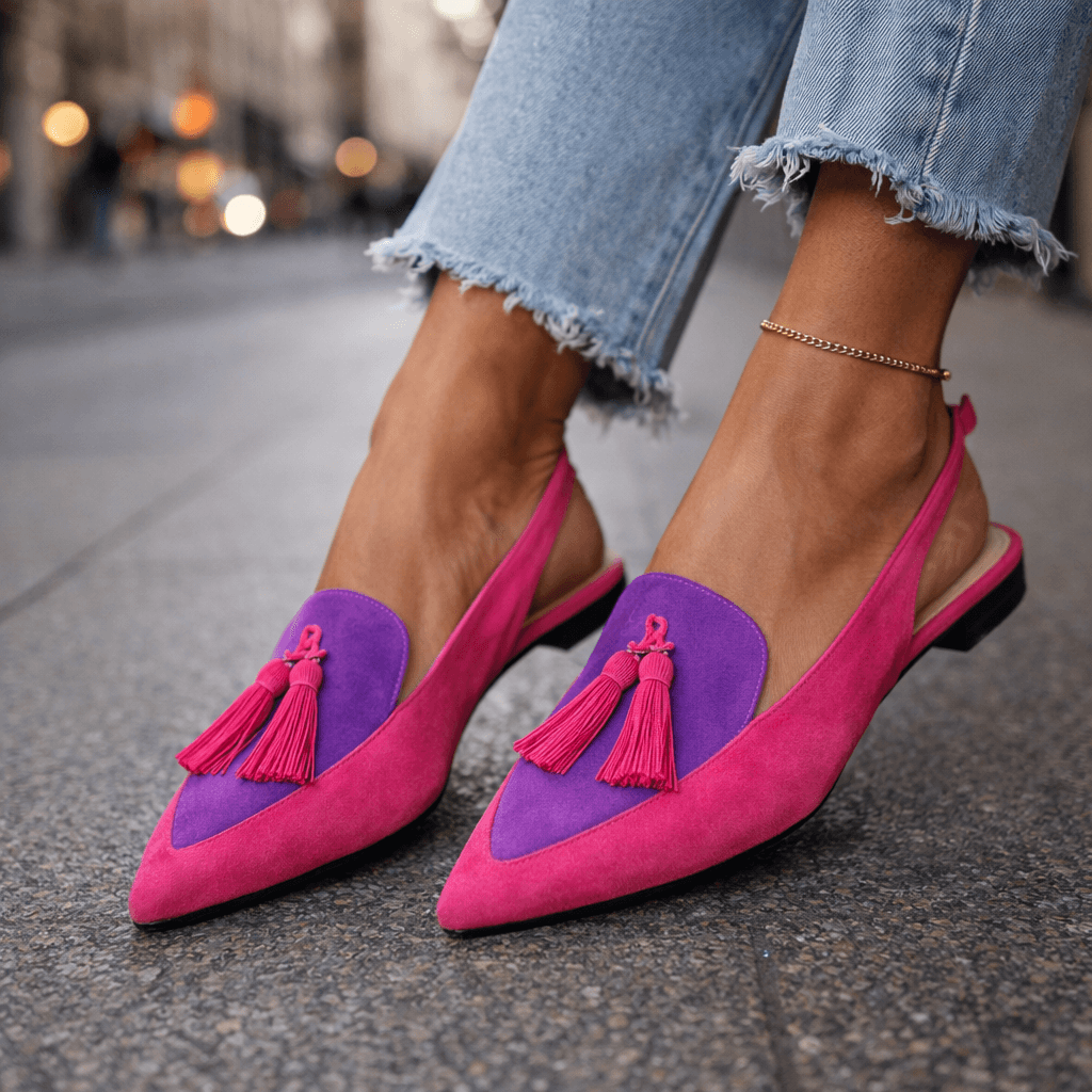 Eliza | Sandali con Fascette e Pon-pon
