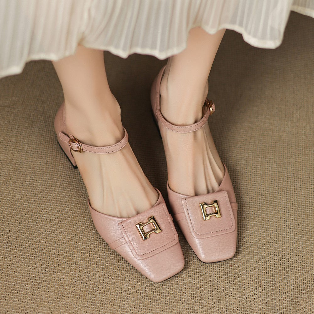 Tove | Scarpe in morbida pelle con fibbia lucida