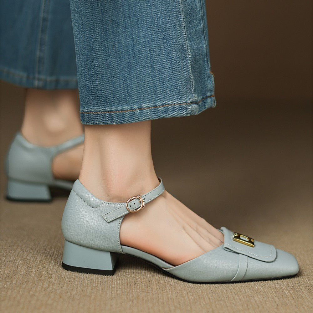 Elvane | Buckled Leather Mary Janes