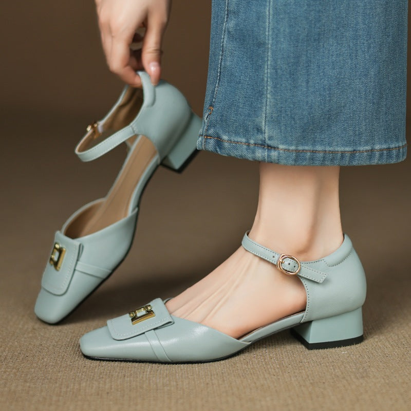Tove | Scarpe in morbida pelle con fibbia lucida