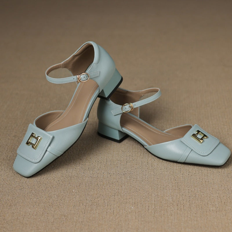Tove | Scarpe in morbida pelle con fibbia lucida