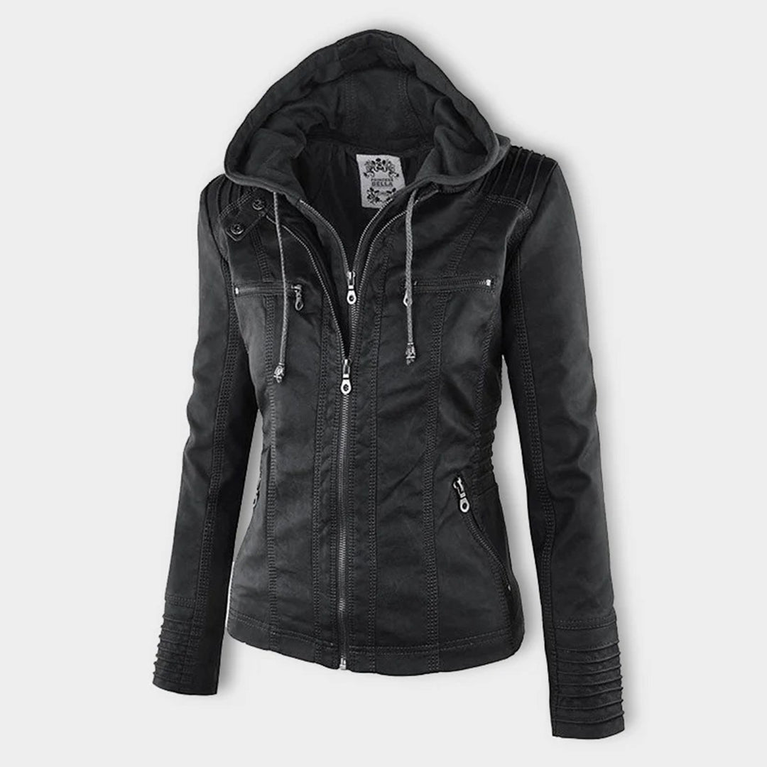 Flavia | Chaqueta de Cuero Robusta y Elegante