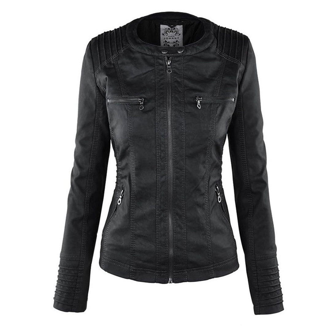 Flavia | Chaqueta de Cuero Robusta y Elegante