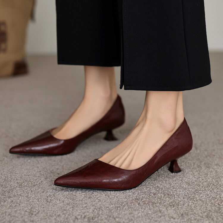 Verrine | Low Leather Heels