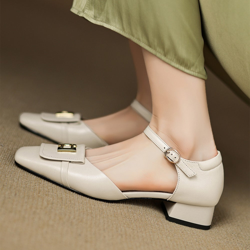Elvane | Buckled Leather Mary Janes